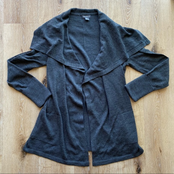 Eddie Bauer Merino Wool Flowy Open Front Cardigan - Picture 6 of 12